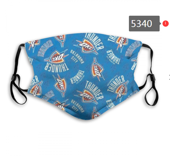 2020 NBA Oklahoma City Thunder #3 Dust mask with filter->nba dust mask->Sports Accessory